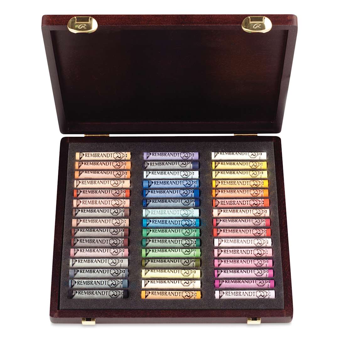 Open in modal - Rembrandt Soft Pastel Set - Portrait, Set of 45, open box