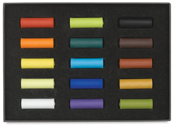 Open in modal - Rembrandt Soft Pastels Set of 15, Half-Sticks. In package.