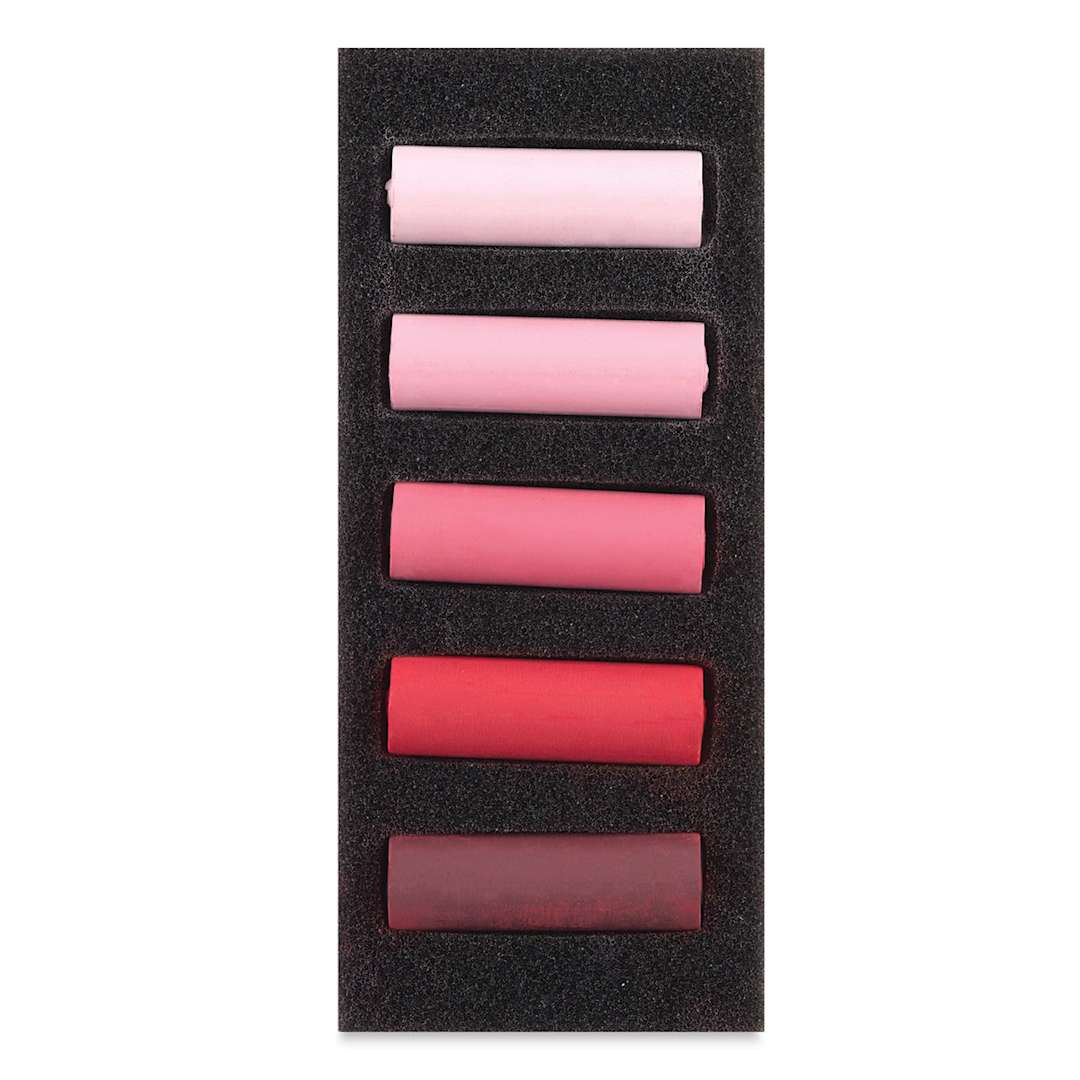 Open in modal - Rembrandt Soft Pastels Set of 5, Cool Reds, Half-Sticks. In package.