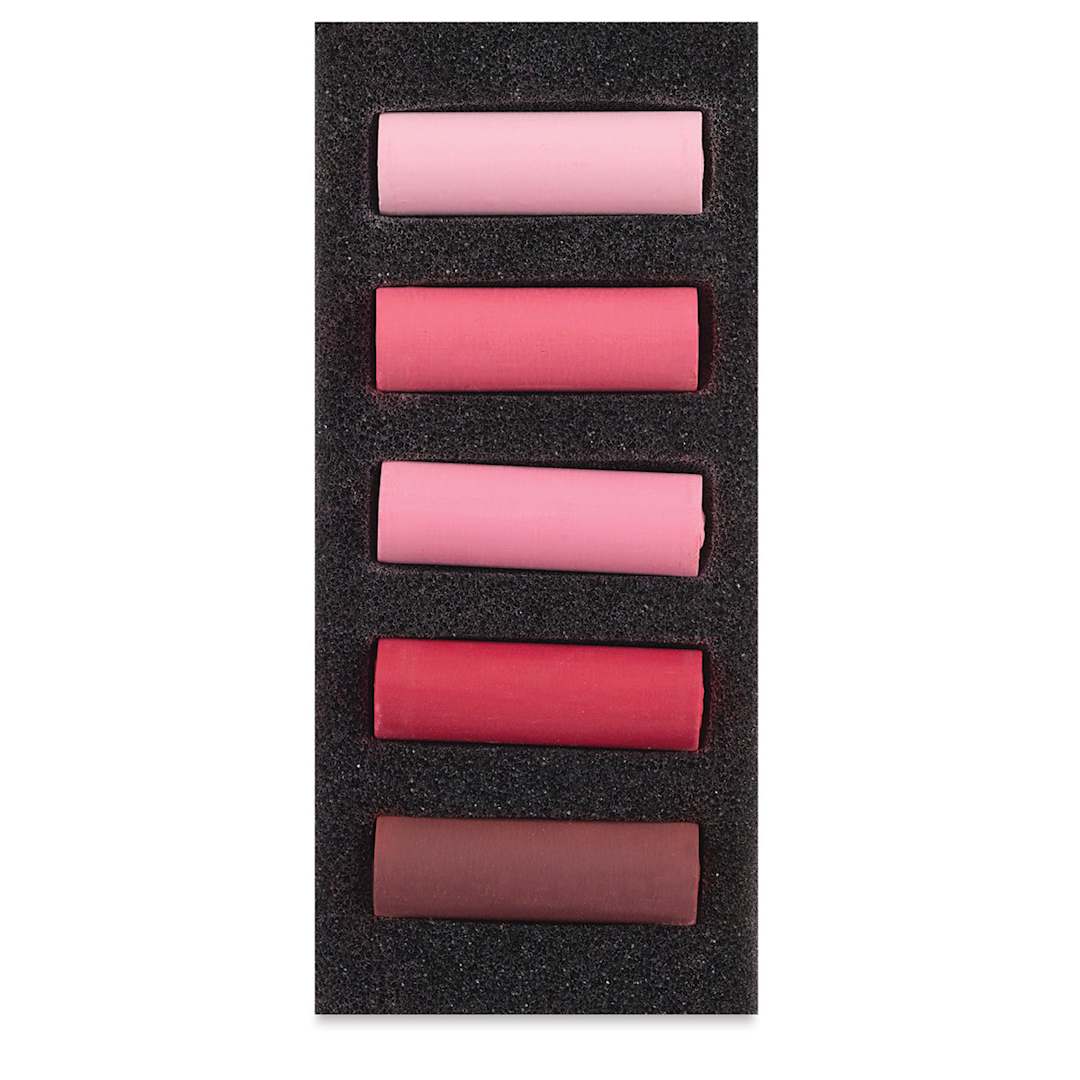 Open in modal - Rembrandt Soft Pastels Set of 5, Warm Reds, Half-Sticks. In package.