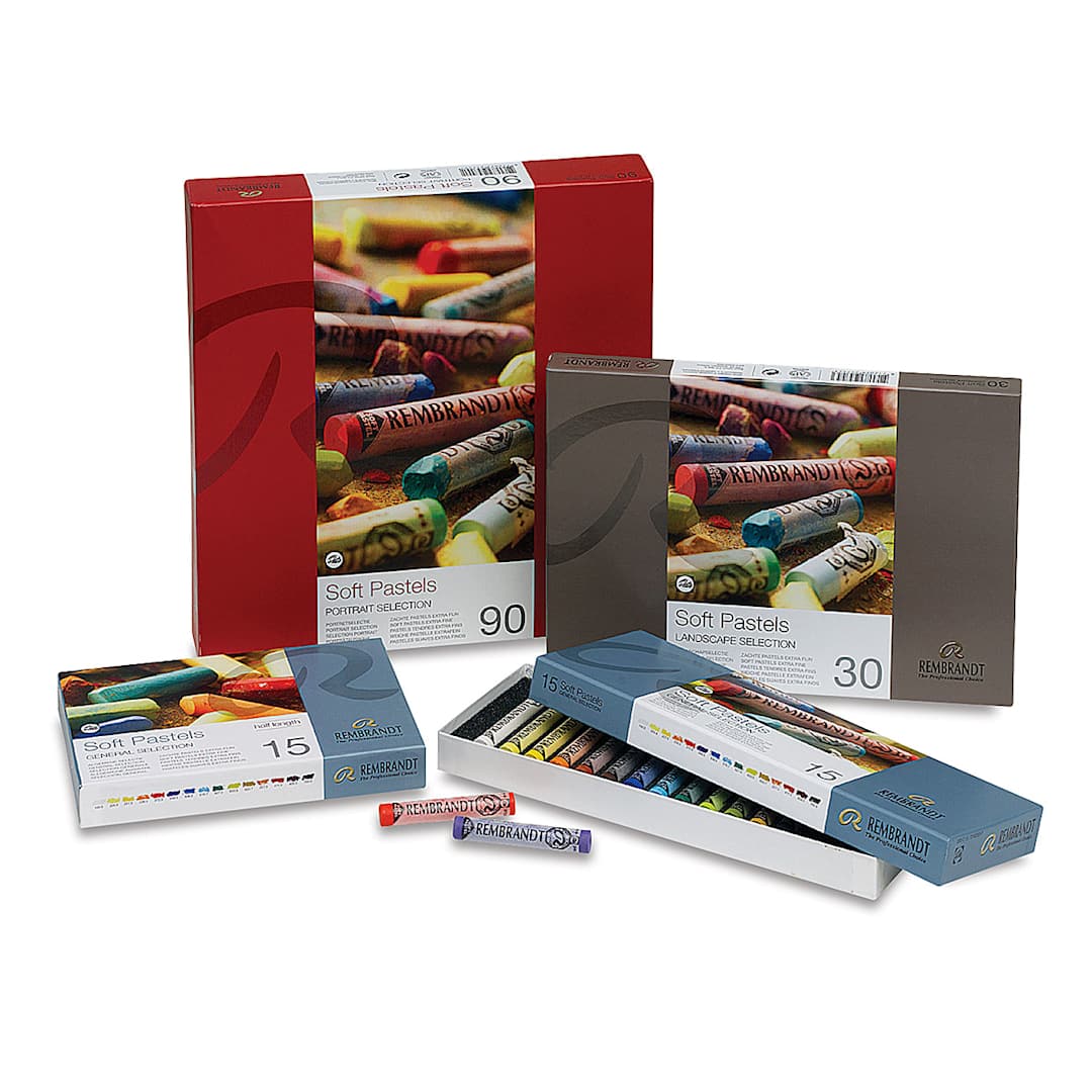 Open in modal - A selection of Rembrandt Soft Pastel Sets.