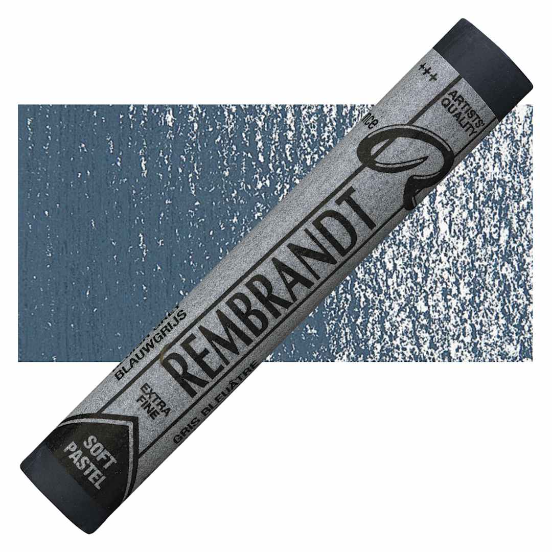 Open in modal - Rembrandt Soft Pastel - Bluish Gray 727.3 pastel and swatch