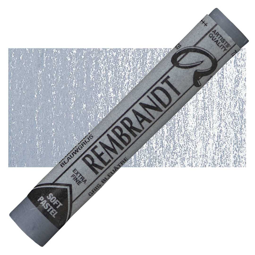 Open in modal - Rembrandt Soft Pastel - Bluish Gray 727.7 pastel and swatch