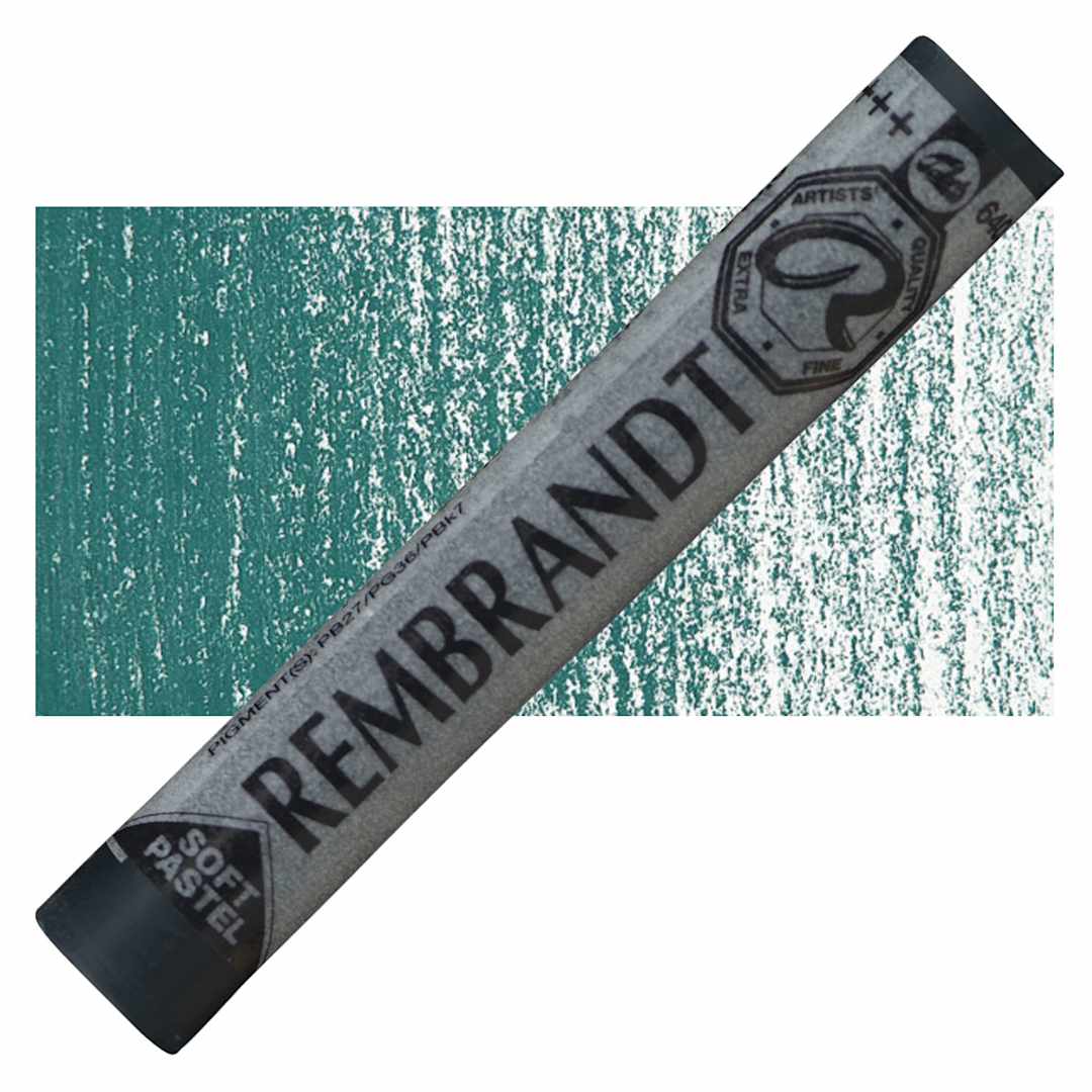 Open in modal - Rembrandt Soft Pastel - Bluish Green 640.3 pastel and swatch