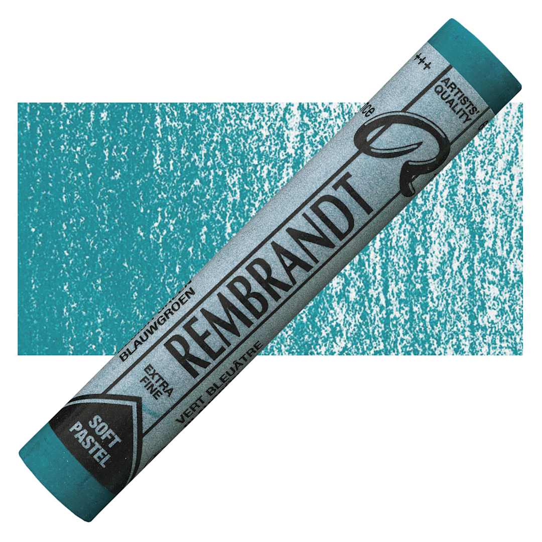 Open in modal - Rembrandt Soft Pastel - Bluish Green 640.5 pastel and swatch