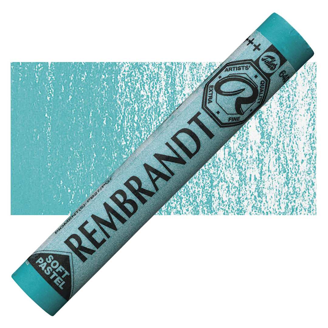 Open in modal - Rembrandt Soft Pastel - Bluish Green 640.9 pastel and swatch