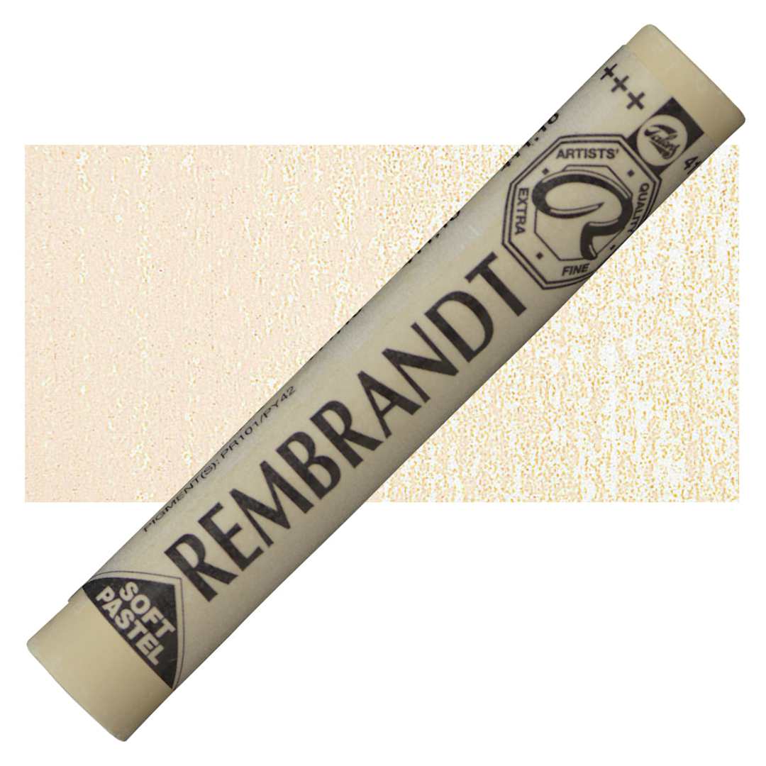 Open in modal - Rembrandt Soft Pastel - Burnt Sienna 411.10 pastel and swatch