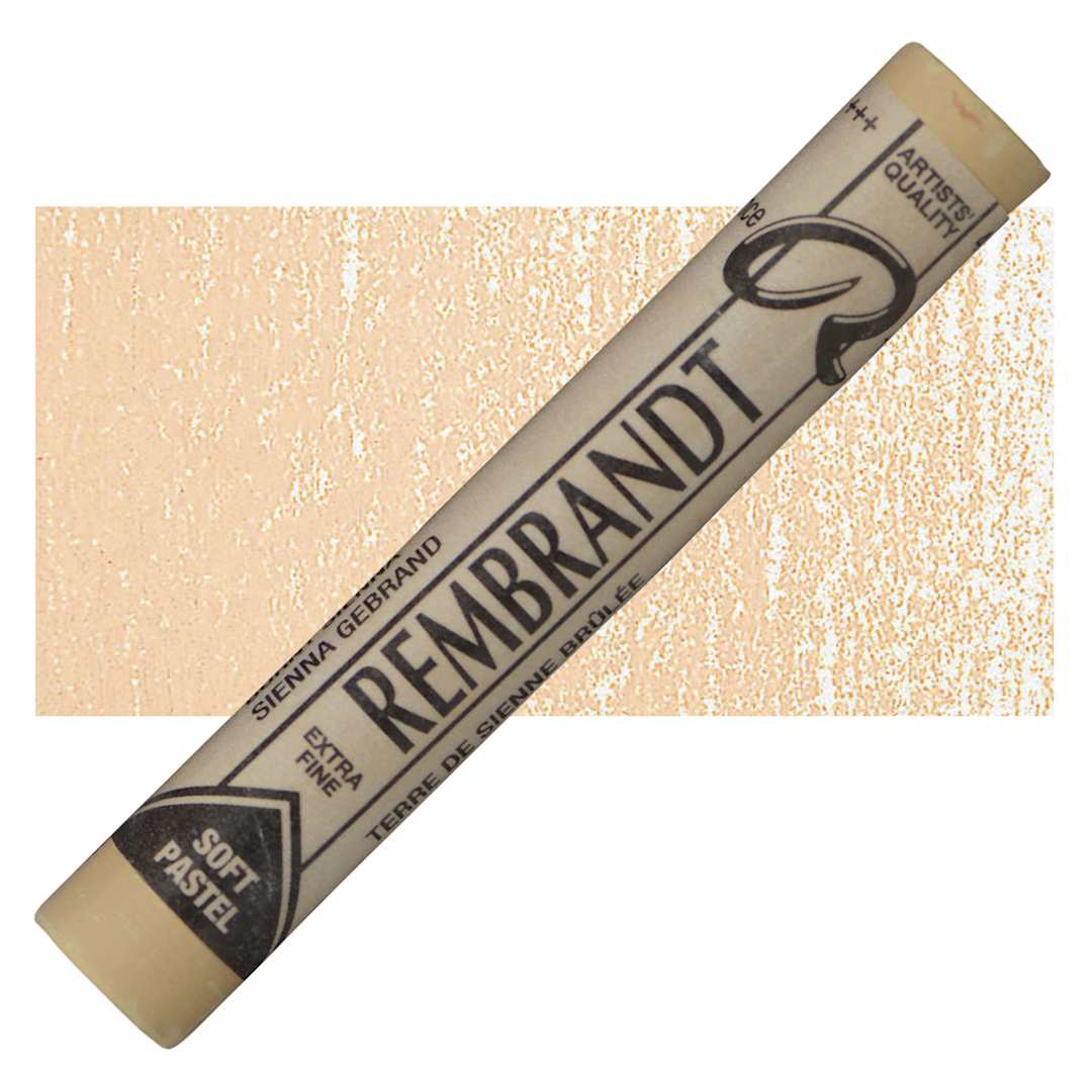 Open in modal - Rembrandt Soft Pastel - Burnt Sienna 411.9 pastel and swatch