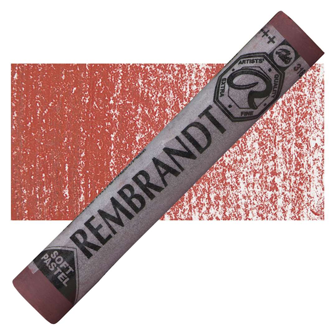 Open in modal - Rembrandt Soft Pastel - Carmine 318.3 pastel and swatch