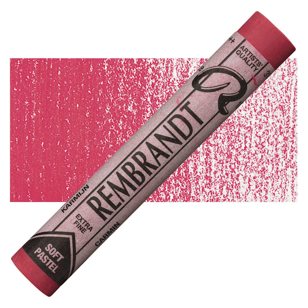 Open in modal - Rembrandt Soft Pastel - Carmine 318.5 pastel and swatch