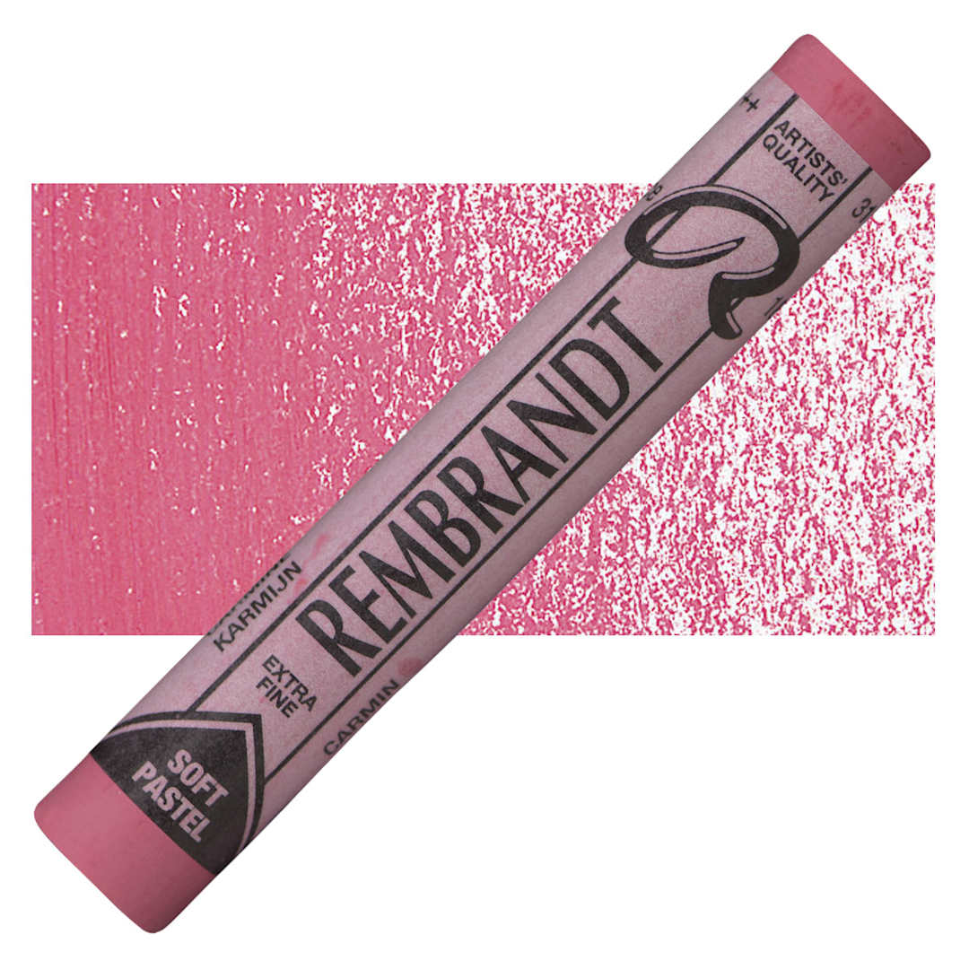 Open in modal - Rembrandt Soft Pastel - Carmine 318.7 pastel and swatch