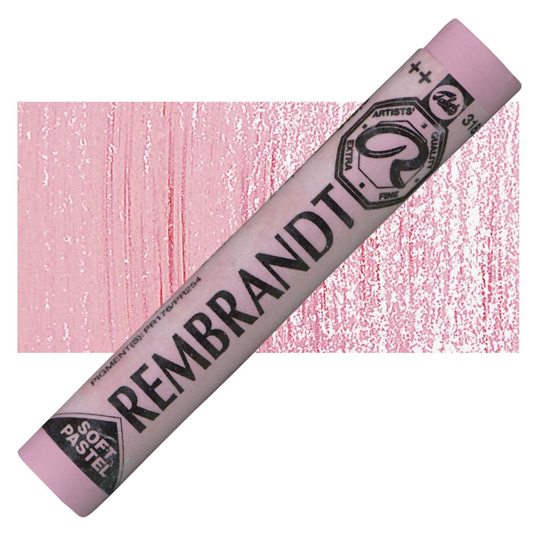 Open in modal - Rembrandt Soft Pastel - Carmine 318.9 pastel and swatch