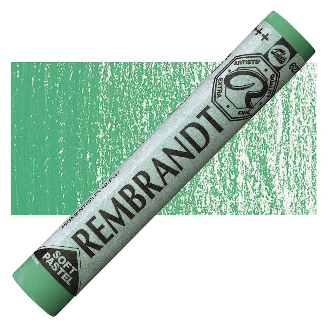 Open in modal - Rembrandt Soft Pastel - Cinnabar Green Deep 627.8 pastel and swatch