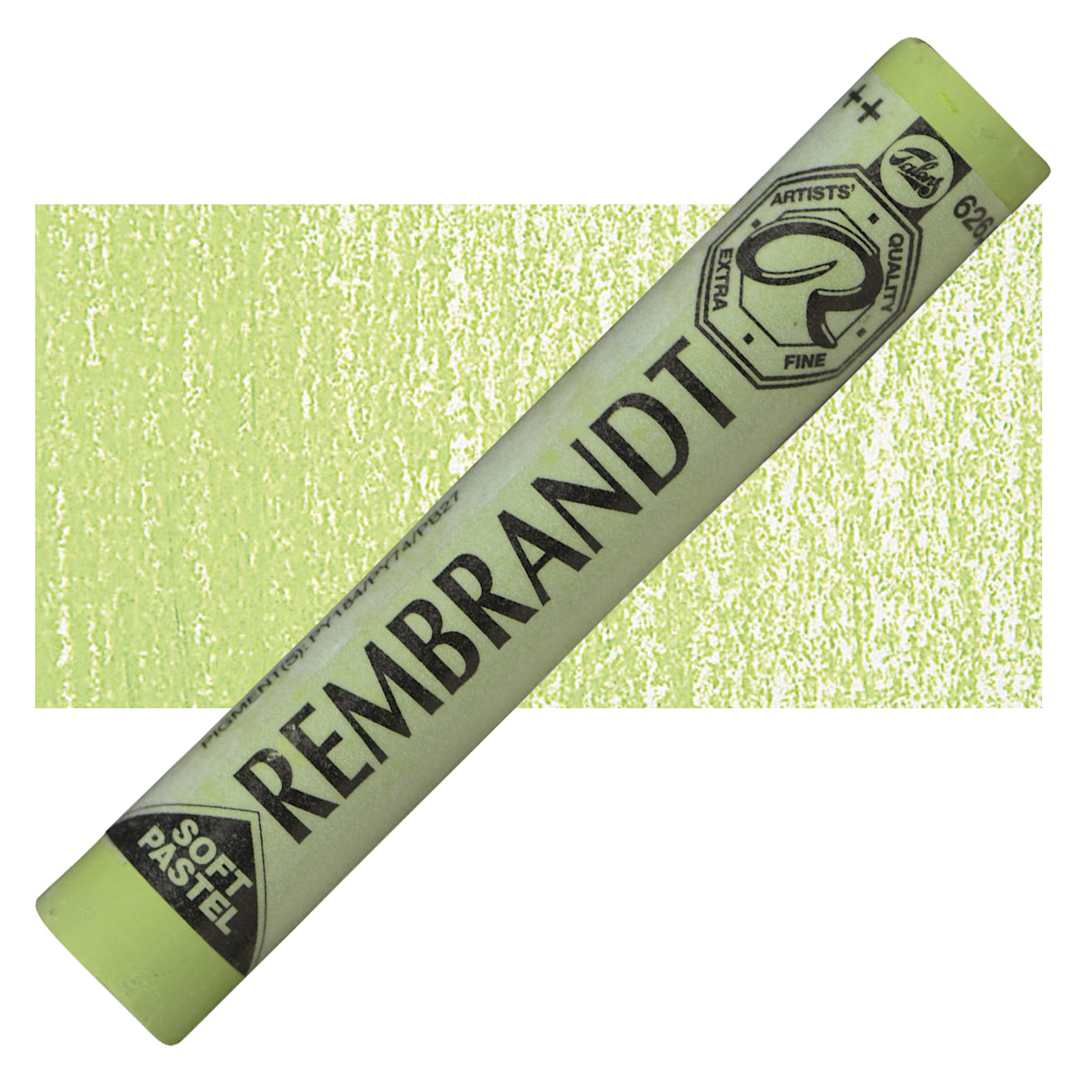 Open in modal - Rembrandt Soft Pastel - Cinnabar Green Light 626.9 pastel and swatch