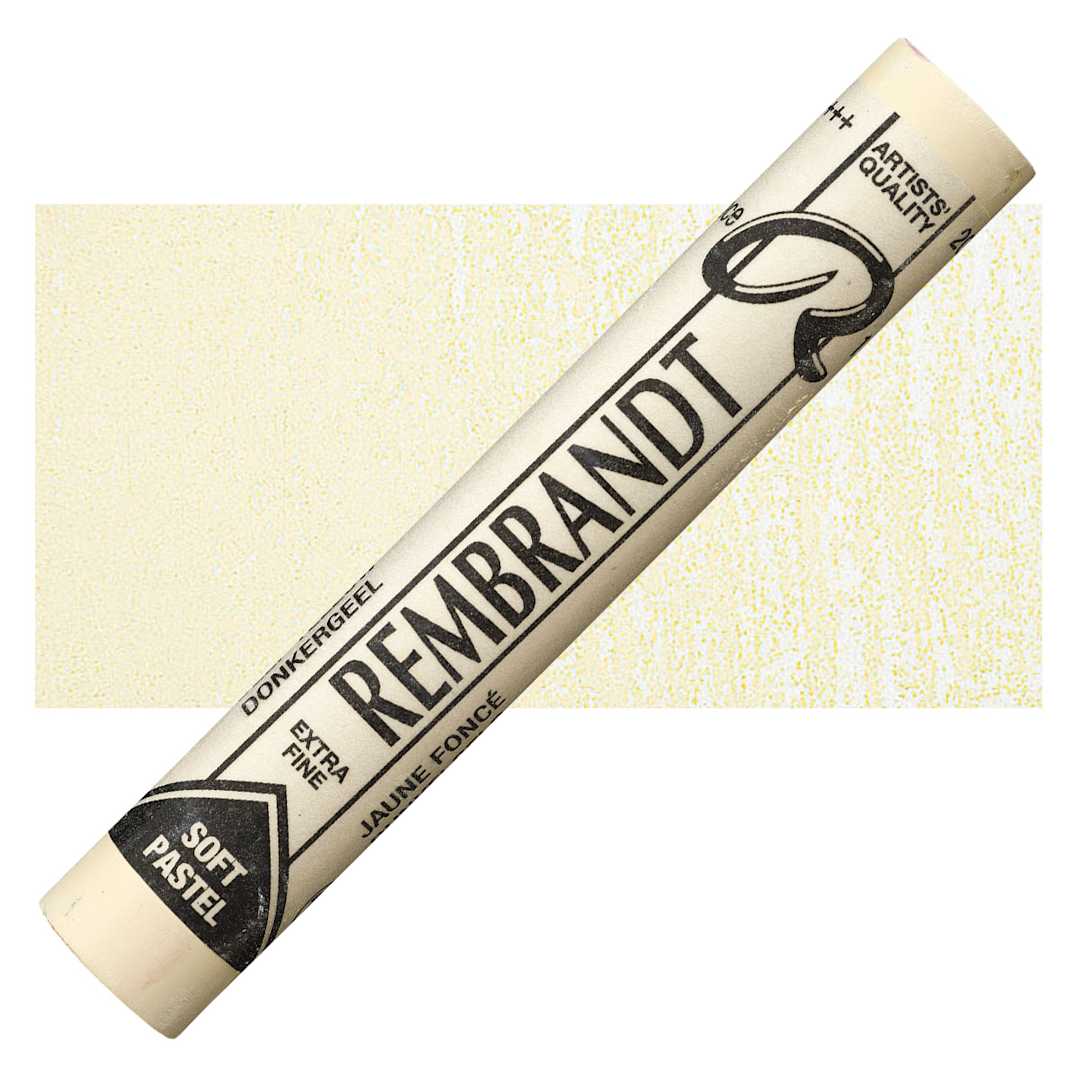 Open in modal - Rembrandt Soft Pastel - Deep Yellow 202.9 pastel and swatch