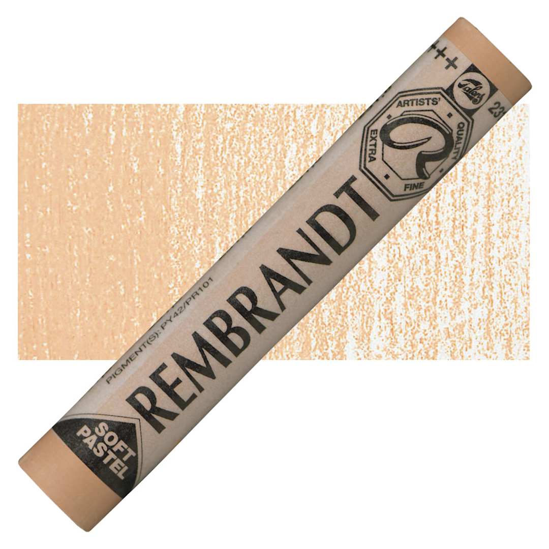 Open in modal - Rembrandt Soft Pastel - Gold Ochre 231.8 pastel and swatch