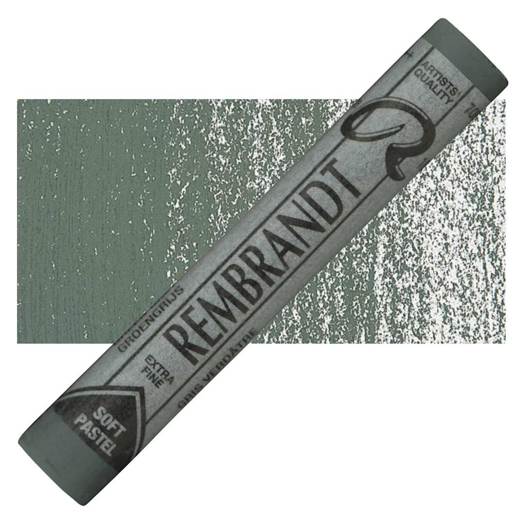 Open in modal - Rembrandt Soft Pastel - Green Gray 709.5 pastel and swatch