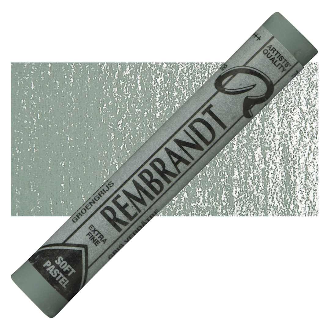 Open in modal - Rembrandt Soft Pastel - Green Gray 709.7 pastel and swatch