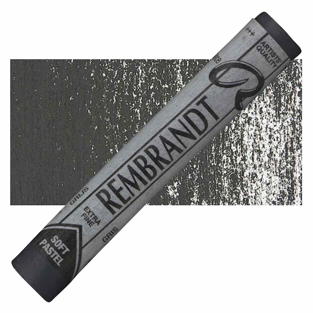 Open in modal - Rembrandt Soft Pastel - Grey 704.3 pastel and swatch