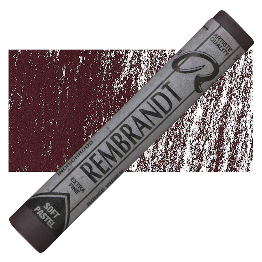 Open in modal - Rembrandt Soft Pastel - Indian Red 347.1 pastel and swatch