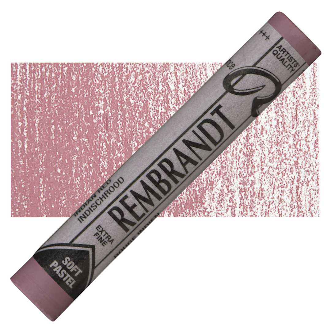 Open in modal - Rembrandt Soft Pastel - Indian Red 347.7 pastel and swatch