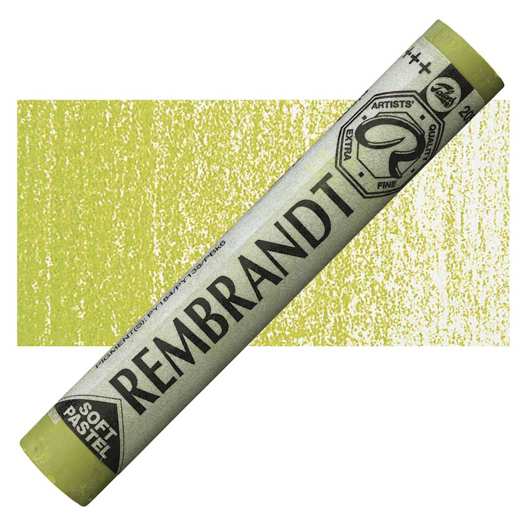 Open in modal - Rembrandt Soft Pastel - Lemon Yellow 205.2 pastel and swatch