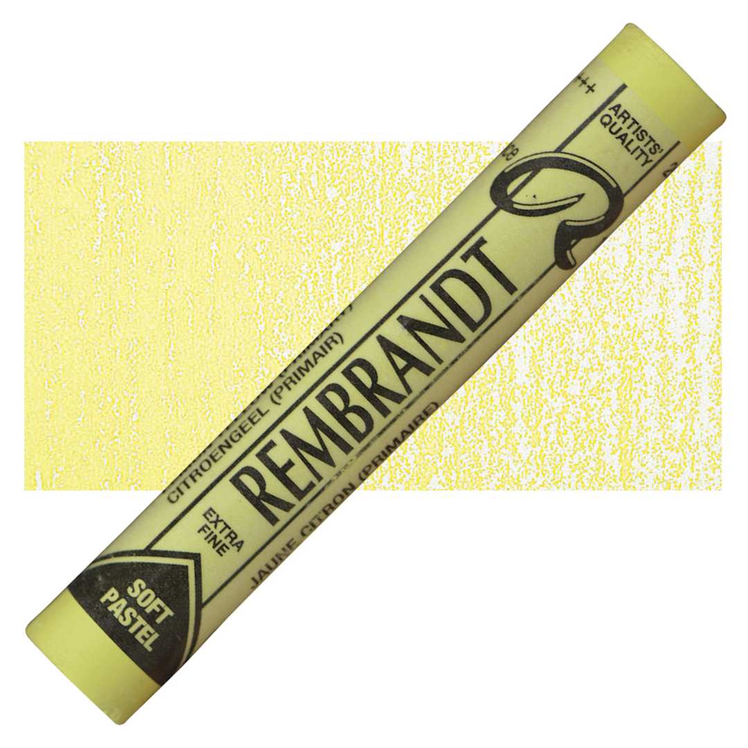 Open in modal - Rembrandt Soft Pastel - Lemon Yellow 205.8 pastel and swatch