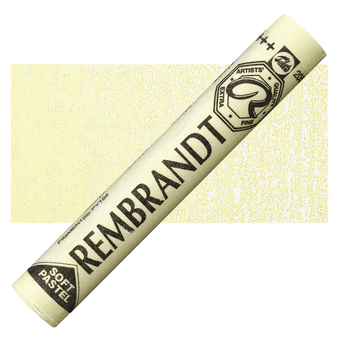 Open in modal - Rembrandt Soft Pastel - Lemon Yellow 205.9 pastel and swatch