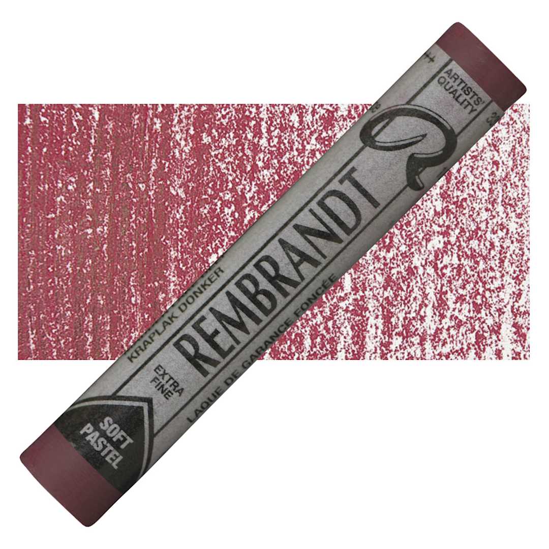 Open in modal - Rembrandt Soft Pastel - Madder Lake Deep 331.2 pastel and swatch