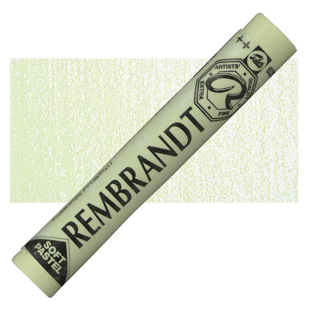 Open in modal - Rembrandt Soft Pastel - Olive Green 620.10 pastel and swatch