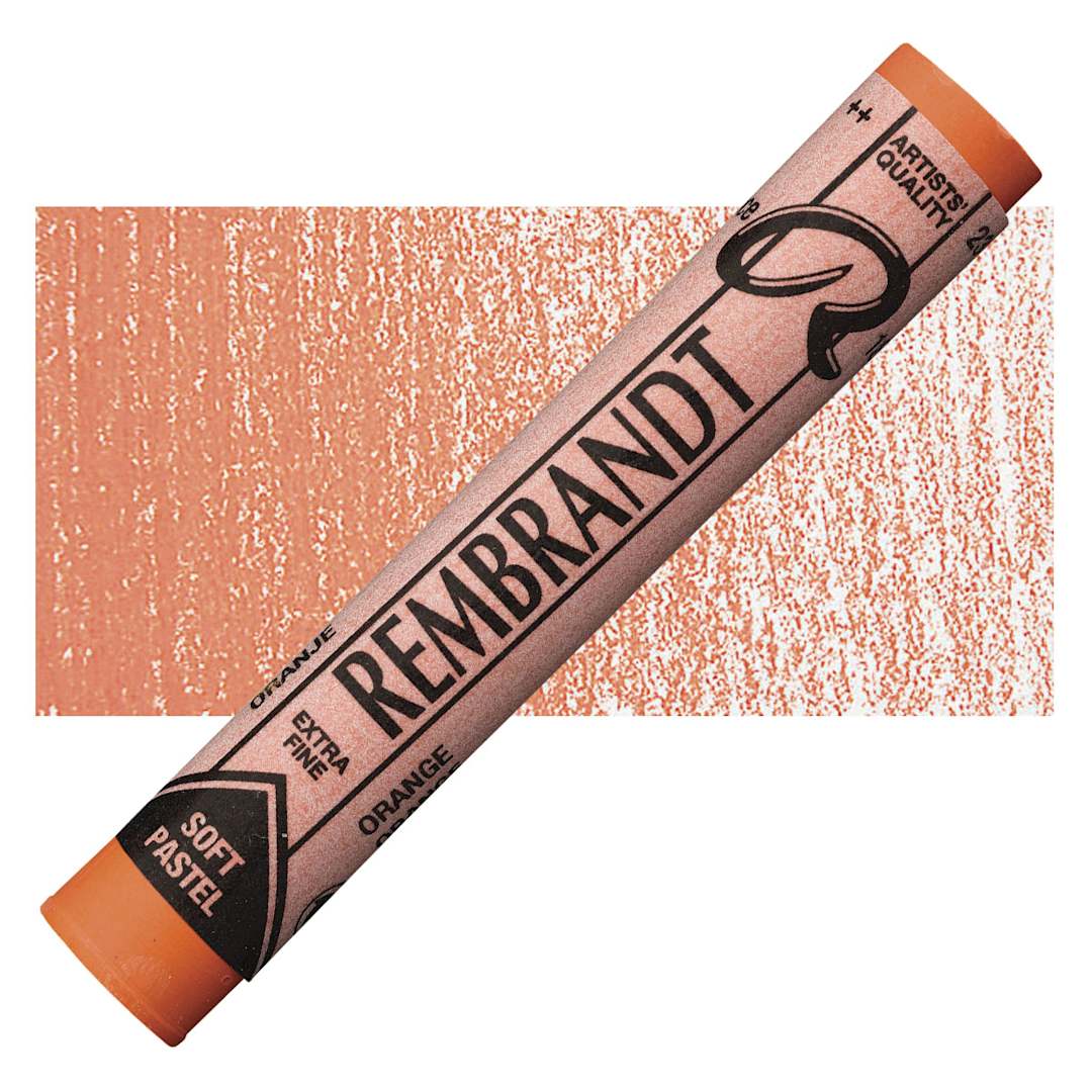 Open in modal - Rembrandt Soft Pastel - Orange 235.8 pastel and swatch