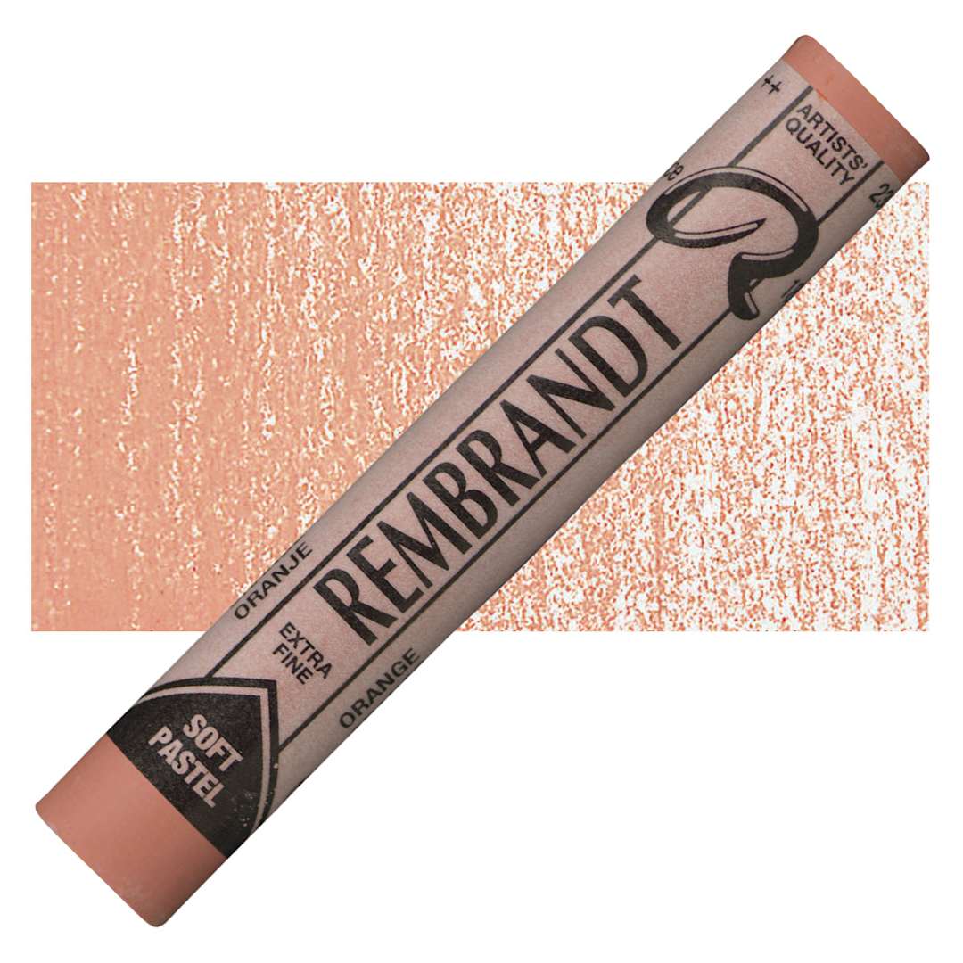 Open in modal - Rembrandt Soft Pastel - Orange 235.9 pastel and swatch
