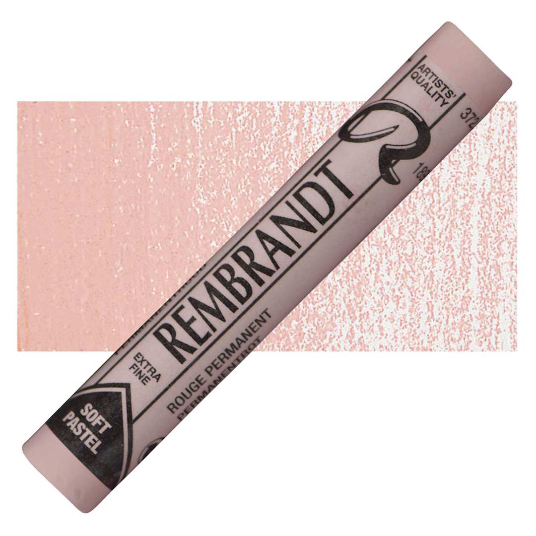 Open in modal - Rembrandt Soft Pastel - Permanent Red 372.8 pastel and swatch