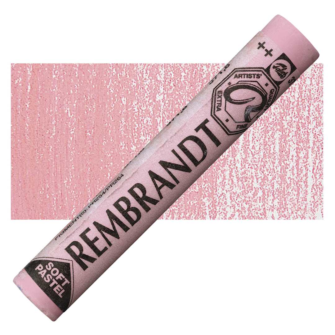 Open in modal - Rembrandt Soft Pastel - Permanent Red Deep 371.8 pastel and swatch