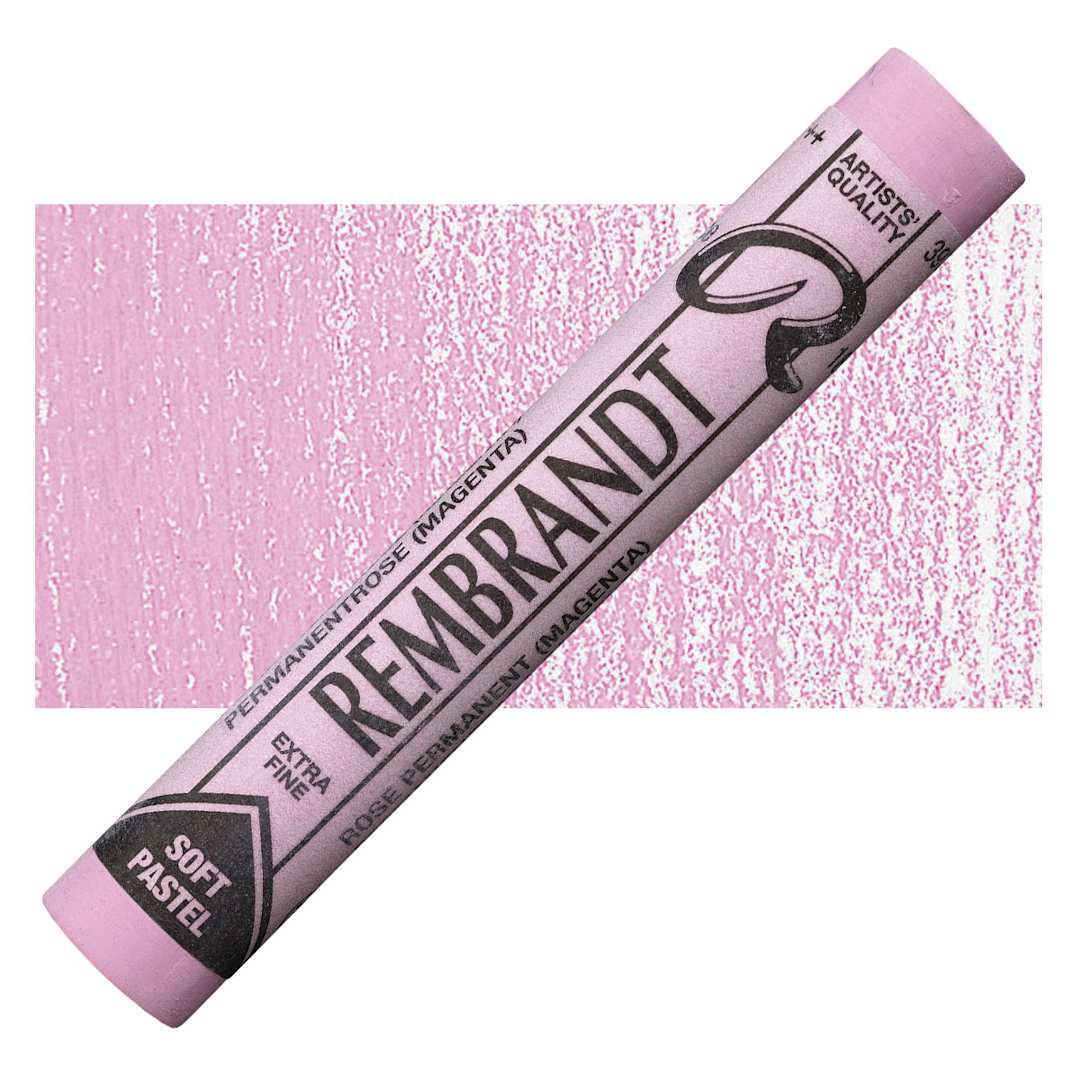 Open in modal - Rembrandt Soft Pastel - Permanent Rose 397.9 pastel and swatch