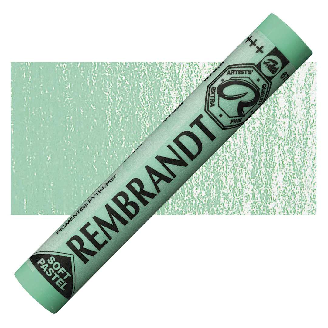 Open in modal - Rembrandt Soft Pastel - Phthalo Green 675.8 pastel and swatch
