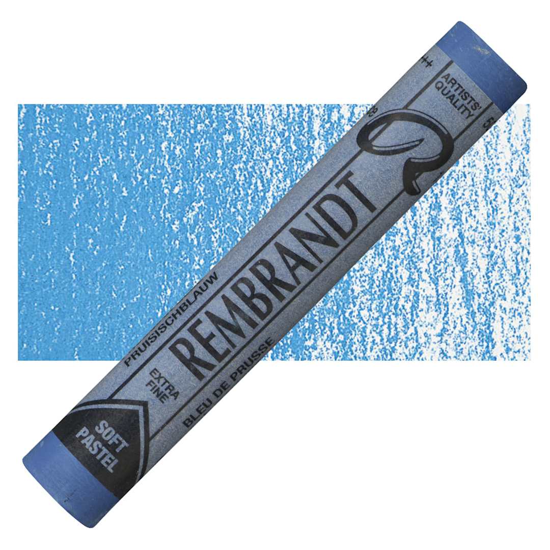 Open in modal - Rembrandt Soft Pastel - Prussian Blue 508.8 pastel and swatch