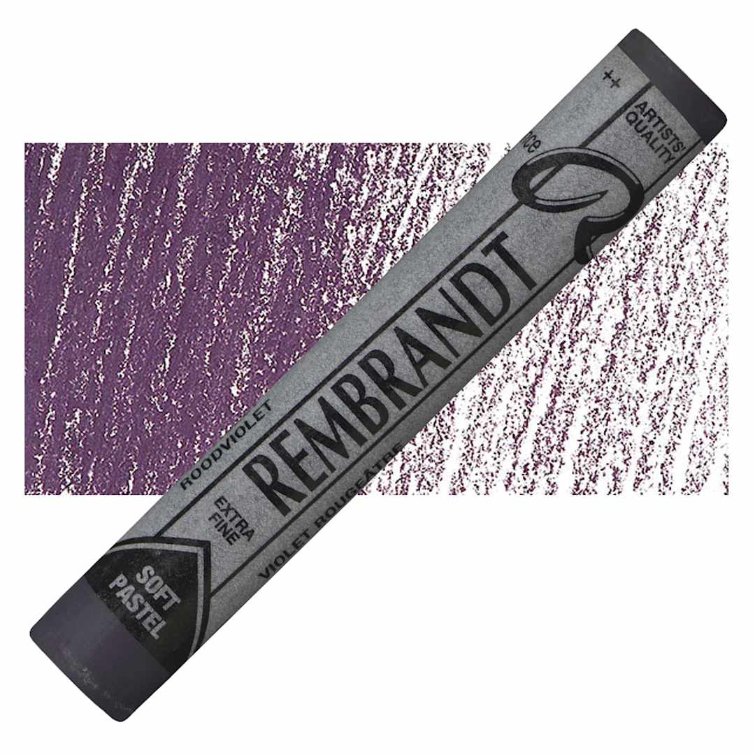 Open in modal - Rembrandt Soft Pastel - Red Violet 545.2 pastel and swatch