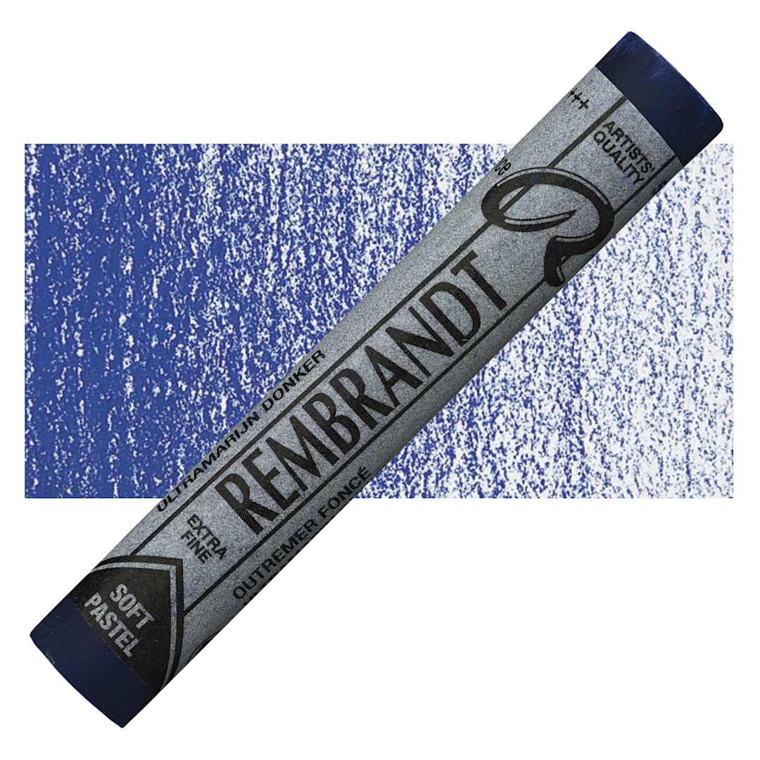 Open in modal - Rembrandt Soft Pastel - Ultramarine Deep 506.2 pastel and swatch