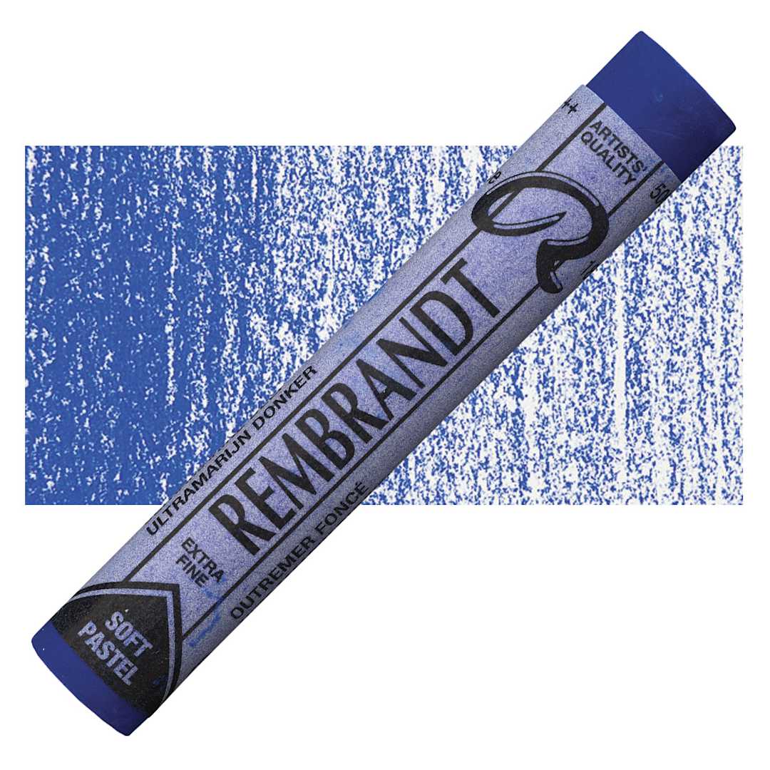 Open in modal - Rembrandt Soft Pastel - Ultramarine Deep 506.4 pastel and swatch
