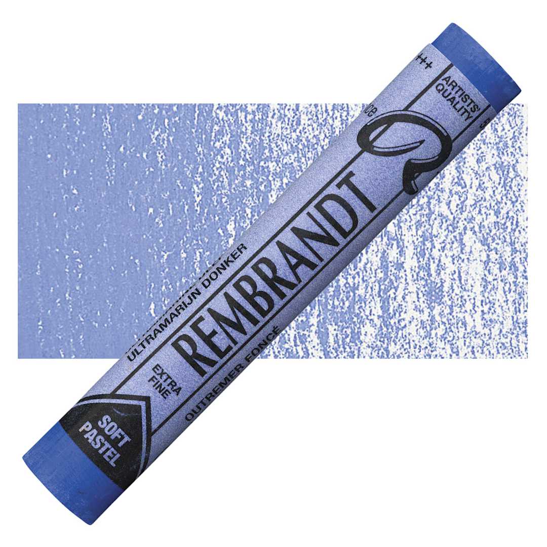 Open in modal - Rembrandt Soft Pastel - Ultramarine Deep 506.6 pastel and swatch