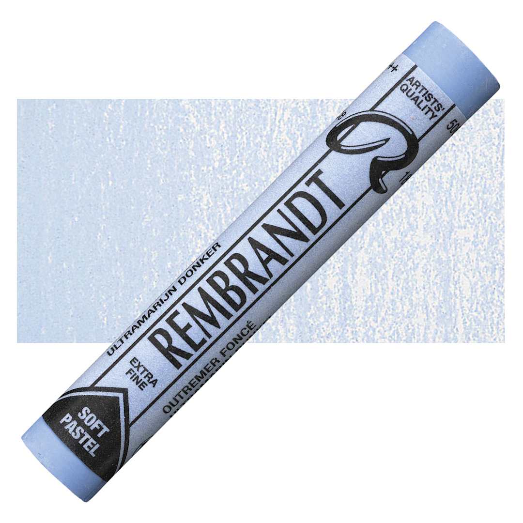 Open in modal - Rembrandt Soft Pastel - Ultramarine Deep 506.8 pastel and swatch
