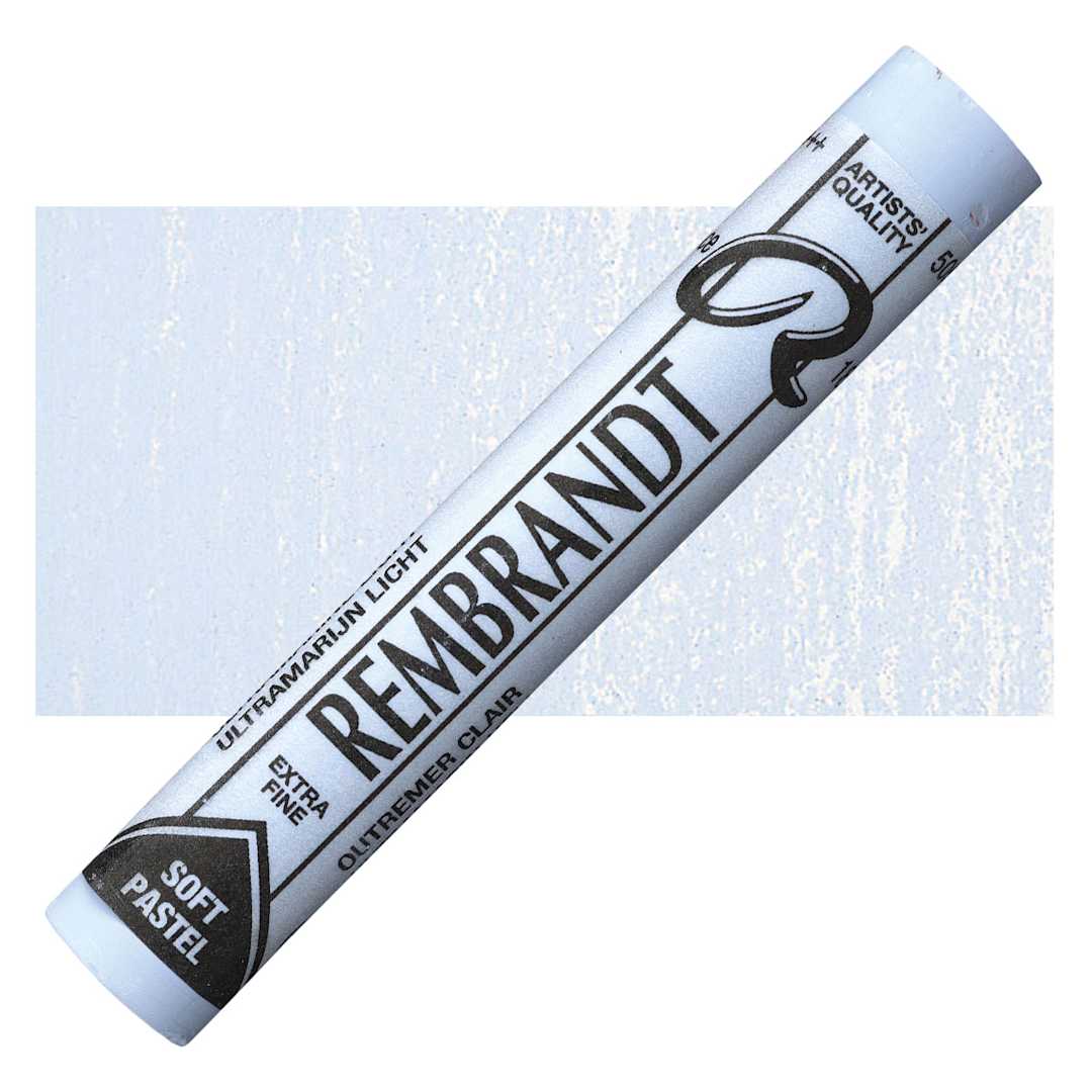 Open in modal - Rembrandt Soft Pastel - Ultramarine Light 505.8 pastel and swatch