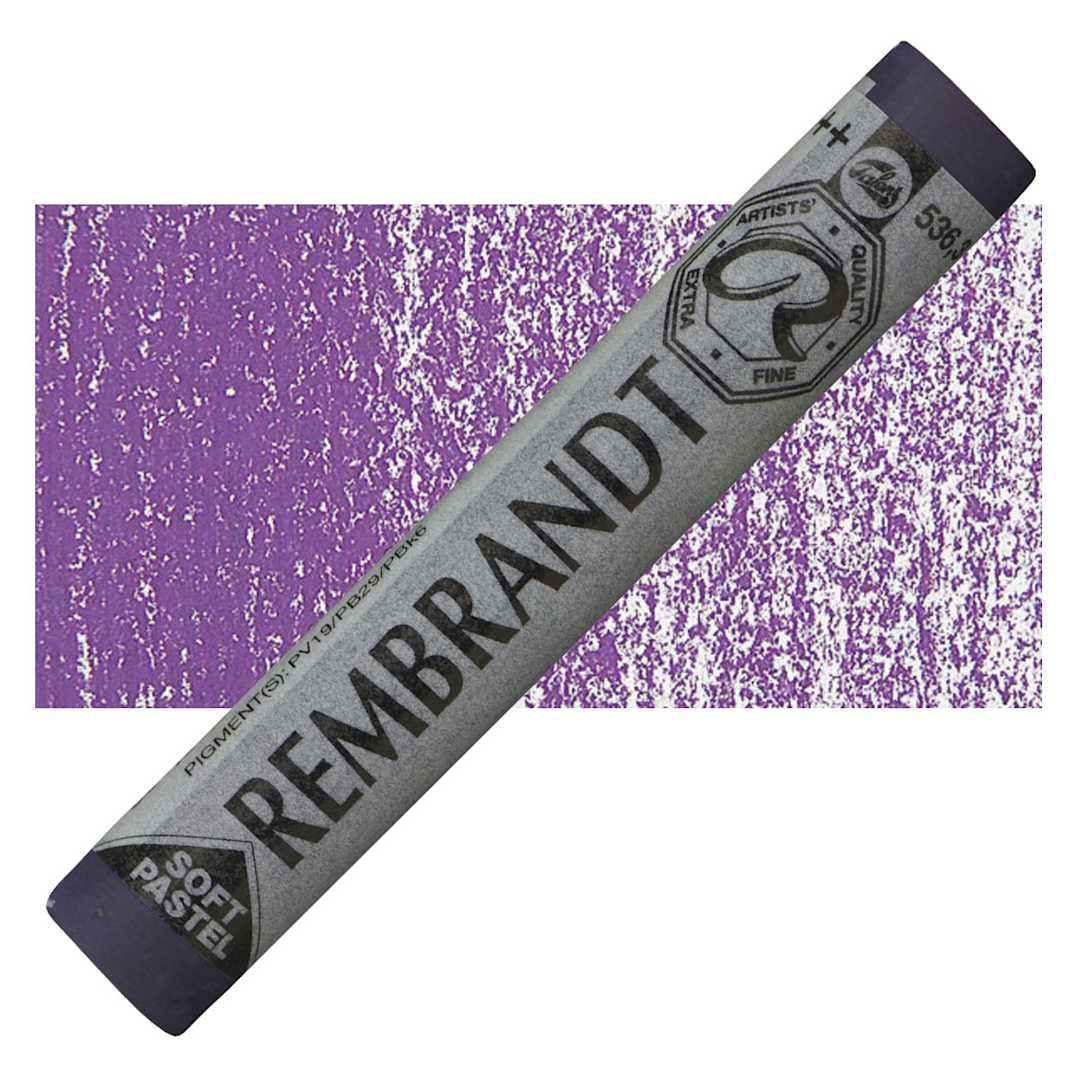 Open in modal - Rembrandt Soft Pastel - Violet 536.3 pastel and swatch
