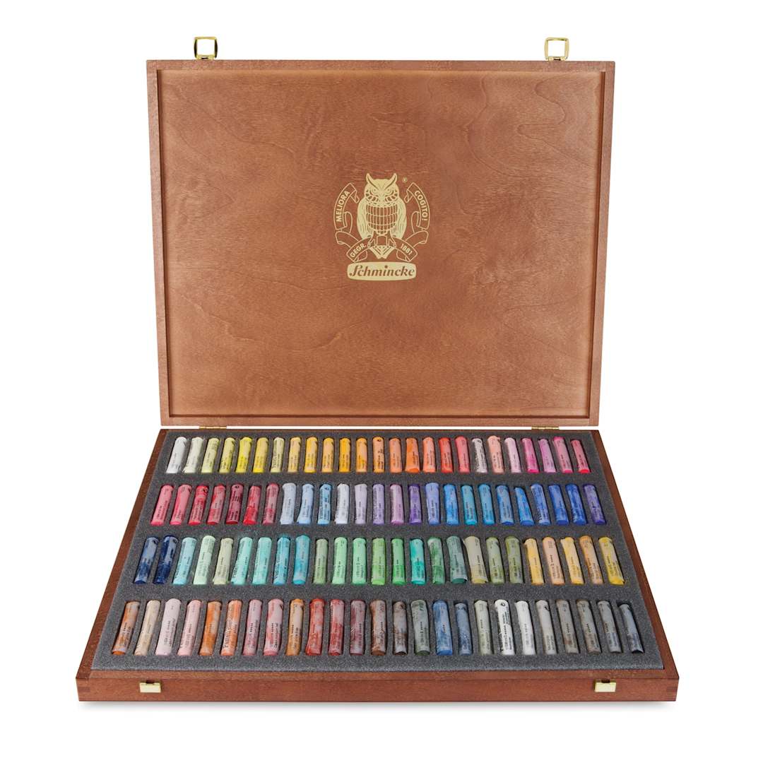 Open in modal - Schmincke Soft Pastels - Set of 100, Assorted Colors, Wood Box, Full Stick
