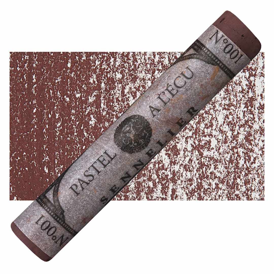 Open in modal - Sennelier Soft Pastel - Black Brown 001 pastel and swatch