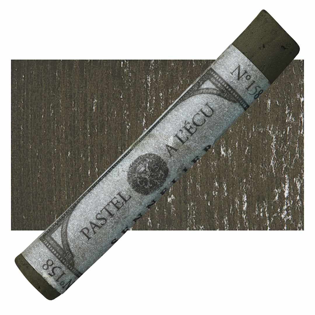 Open in modal - Sennelier Soft Pastel - Bronze Green Deep pastel and swatch