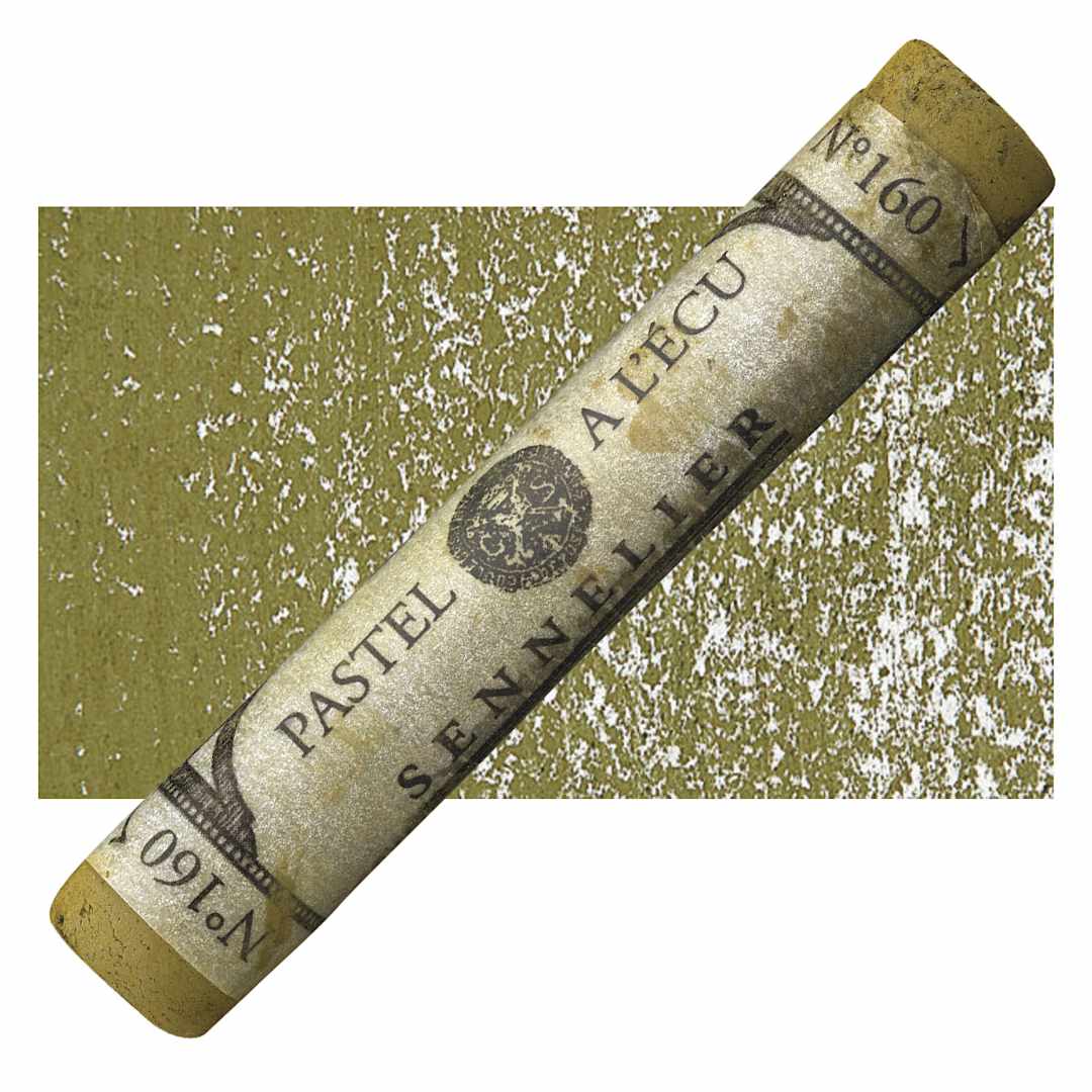 Open in modal - Sennelier Soft Pastel - Bronze Green Deep 160 pastel and swatch