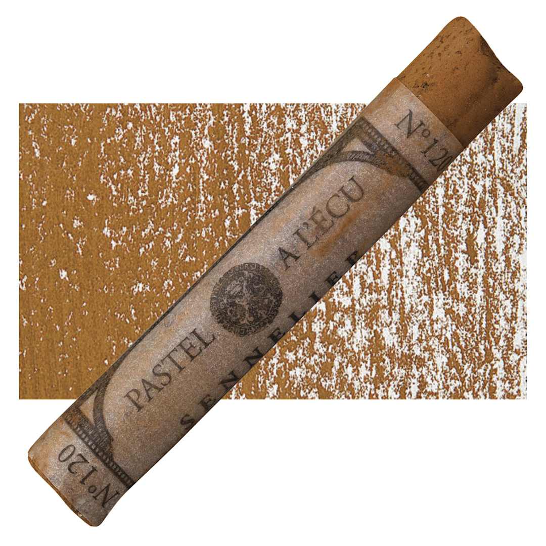Open in modal - Sennelier Soft Pastel - Brown Ochre 120 pastel and swatch