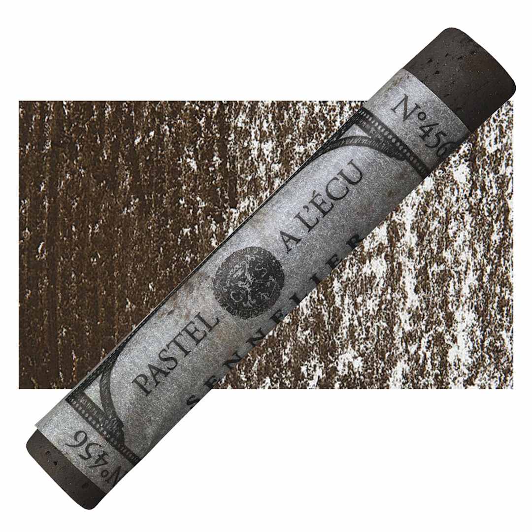 Open in modal - Sennelier Soft Pastel - Burnt Sienna 456 pastel and swatch